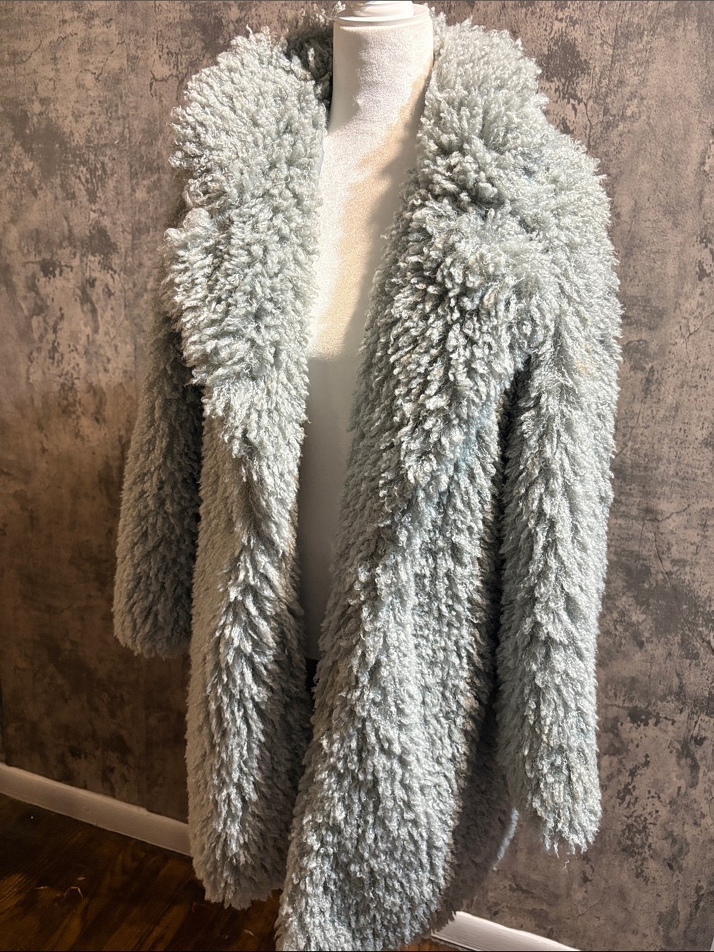 wild fable Plush Teddy Coat in Light Gray